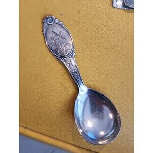 Sterling Silver Souvenir Spoon Denmark DYBBOL MOLLC DFA DANA PM Souvenir